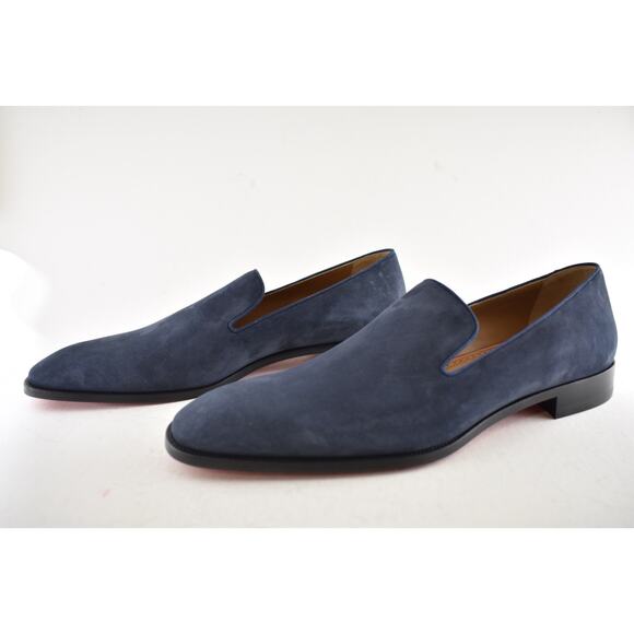 Christian Louboutin Mens Danny Flex Flat Zaffiro Blue Calf Dress Loafer 46 13 main image 11